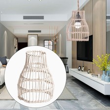 Rattan Lamp Cover Decoration Hand Woven Lampshade For Home