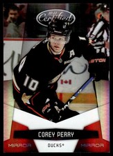 2010-11 Panini Certified Mirror Red Corey Perry 179/250 Anaheim Ducks #2