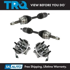 TRQ Front CV Axle Shafts & Wheel Hub Bearing Assemblies 4pc for Nissan Suzuki