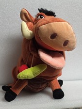 Disney Store Exclusive 14" Pumbaa The Lion King Large Plush W Grub Bugs CLEAN