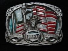 PF27145 VINTAGE 1985 STATUE OF LIBERTY THE FLAME OF FREEDOM PATRIOTIC BUCKLE