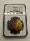 1883 O Morgan Silver Dollar NGC MS64 ⭐️ Rainbow Toning Uncirculated Coin