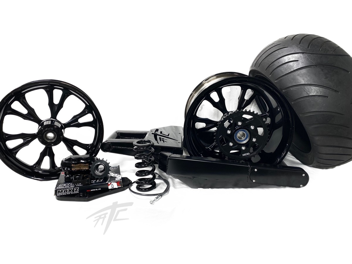 KAWASAKI 300 OSD FAT TIRE KIT SOLID BLACK VANDETTA WHEELS 12-20