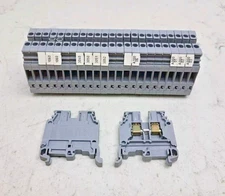 25 Pack Entrelec M 4/6 5116 Grey Terminal Block Reg Nr 1502 800VAC/DC 4mm²