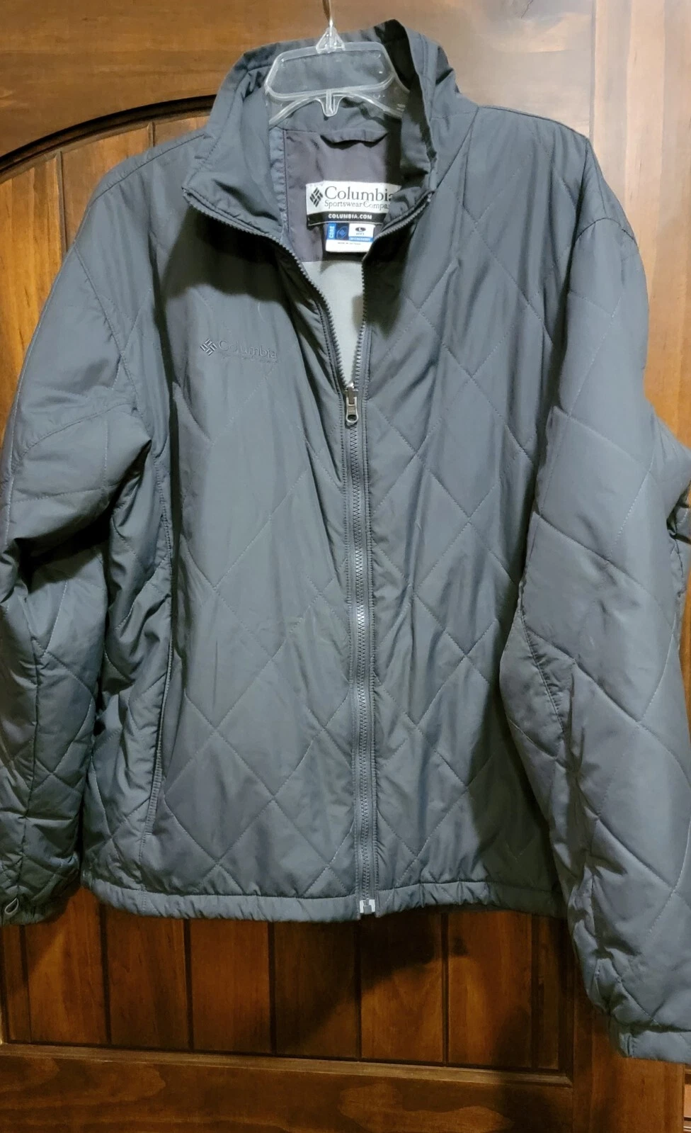 Columbia Sportswear Mens Jacket Large Grey Zip Interchange Core Puffer Light
