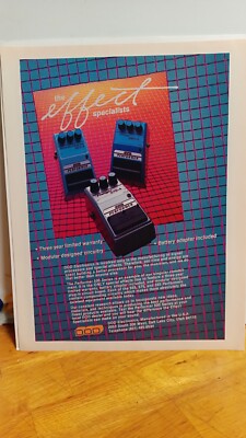 DOD PERFORMER GUITAR EFFECTS PEDALS 1985 ORIGINAL PRINT AD 11 X 8.5 ,.