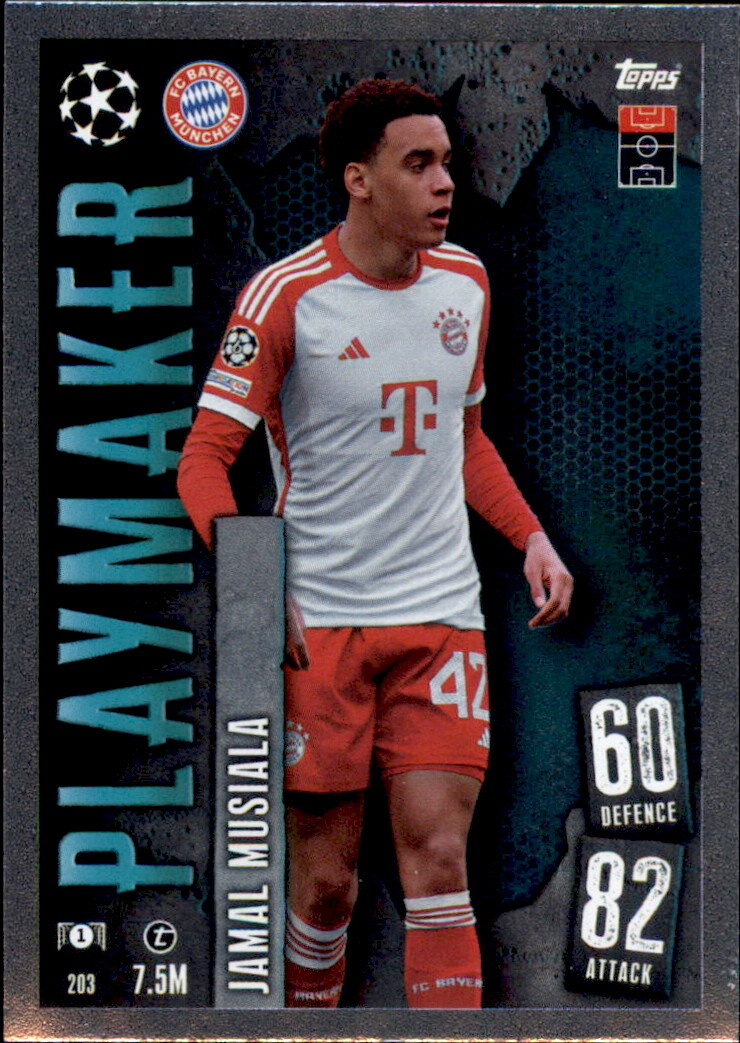 Champions League 2023/24 Trading Card 203 - Jamal Musiala Champions League 2023/24 Trading Card 203 - Jamal Musiala