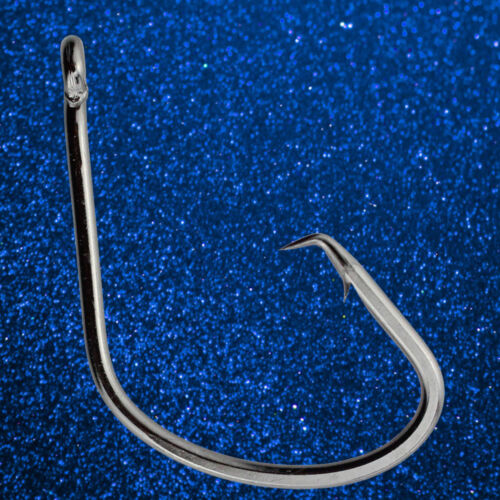 100pcs 7381 Sport Circle Offset Hook High Carbon Steel Fishing Hooks Size 1#-3/0 - Picture 1 of 12