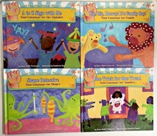 KIDS Sign Language LOT of 4 NEW Hardback books Story Time with Signs & Rhymes