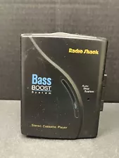 VINTAGE RADIO SHACK SCP-63 PORTABLE PERSONAL CASSETTE PLAYER BASS BOOST