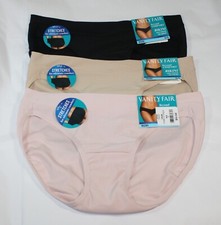 NWT set of 3 VANITY FAIR Beyond Comfort 18291 BIKINI BLACK BEIGE PINK 5/SMALL