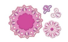 Spellbinders Shapeabilities Pendants KALEIDOSCOPE 4 DIES matches w/ borders Kal.