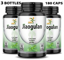 Jiaogulan Herb 100 Gynostemma Pentaphyllum Energy Boost 180 Capsules Organic