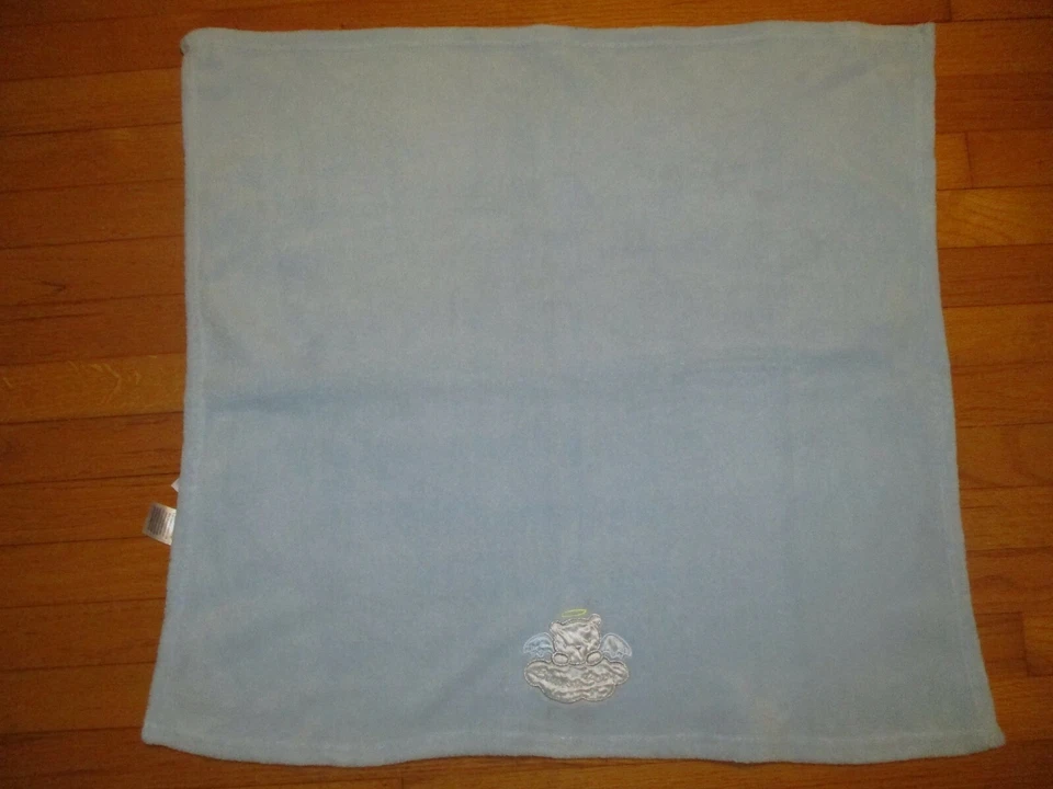 Baby Starters Blue "Bless Our Baby" Angel Bear Blanket - Image 2 of 4
