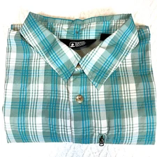 EMS Eastern Mountain Sports Vented Fishing Hiking Button Down Plaid Shirt Large
