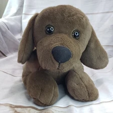 Walmart Chocolate Lab Dog Plush Labrador Stuffed Toy Cuddler Laying 18 Inch 2005