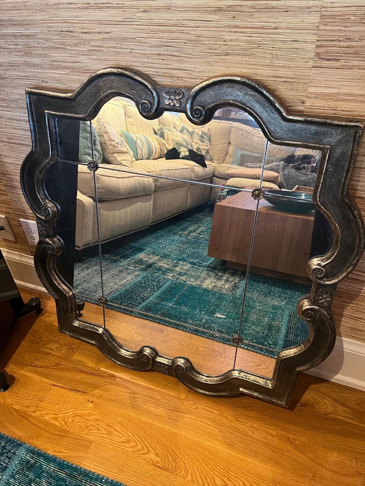 PRISCA XL 36" FRENCH FARMHOUSE INSPIRED WOOD WALL MIRROR UTTERMOST