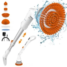 Electric Scrubtastic Rechargeable Cordless Spin Scrubber 6 Head Car Cleaning Mop