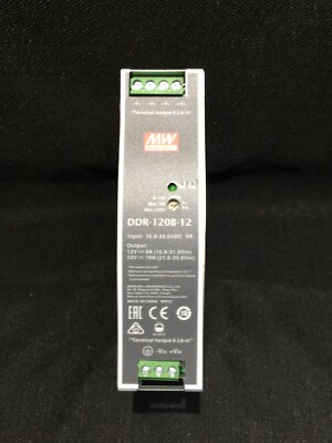 MEAN WELL DDR-120B-12 DC DC CONVERTER W/VARIOUS INPUT OPTIONS DIN RAIL MNT (B-5)