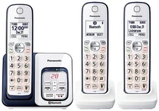Panasonic KX-TGD563A Bluetooth Cordless Phone with Voice Assist - 3 Handsets