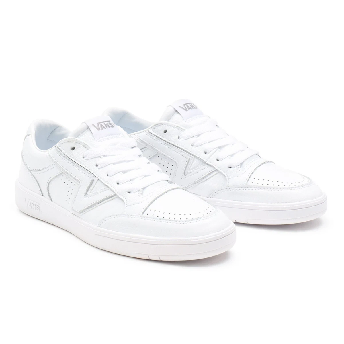 White vans cheap leather
