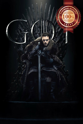 JON SNOW ON THRONE GOT THE GAME OF THRONES TV SHOW ORIGINAL PRINT PREMIUM POSTER