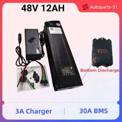 48V 12Ah EBIKE Battery Pack Lithium Ion 30A BMS Electric Bicycles li-ion 1200W