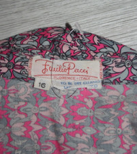 PUCCI, Vintage Bluse, Oberteil - PAISLEY - "Leuchtende Farben" Gr. 40 - RAR SALE