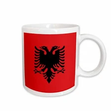3dRose Flag of Albania - Albanian black double headed eagle on red - Balkans Eas
