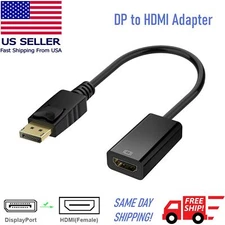 Display Port to HDMI Male Female Adapter Converter Cable DisplayPort DP to HDMI