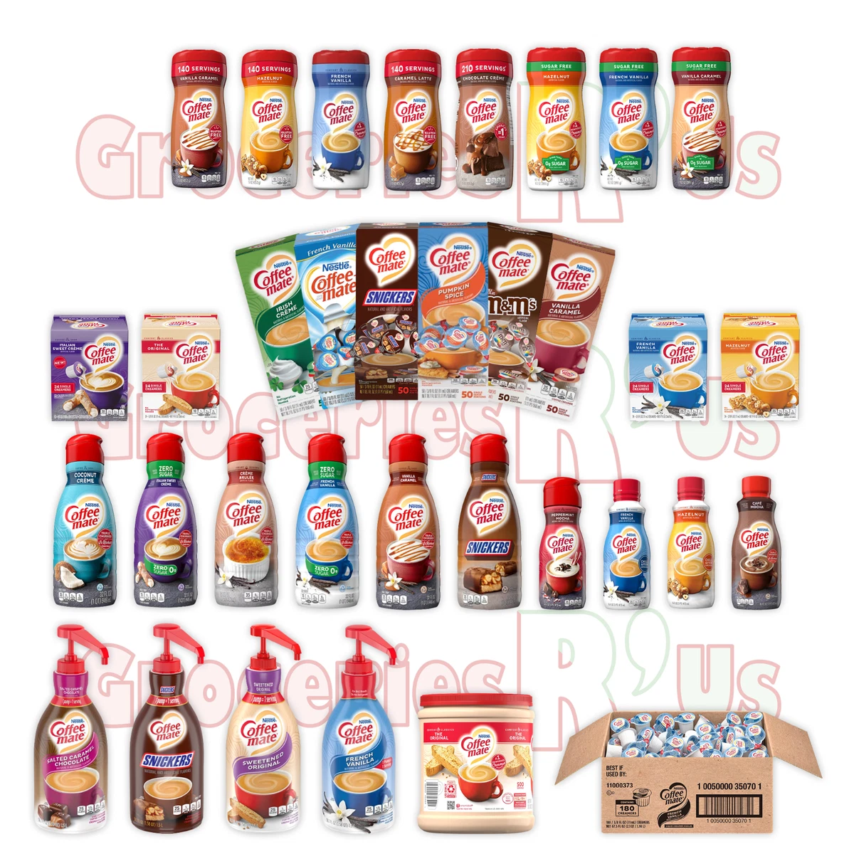 Nestle Coffee Mate Coffee Creamer Selection - Powder & Liquid - Various  Flavours