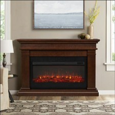 Real Flame 5950e Chateau Corner Electric Fireplace Small Dark Walnut For Sale Online Ebay