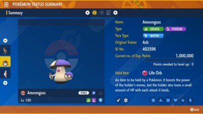 Amoonguss Shiny Evento Baik Jongyoon Per Pokémon Scarlatto E Viola - Nintendo Switch, Intoccato - Foto 3