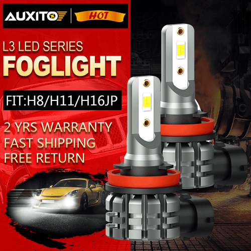H11/H8/h16JP LED Fog Light Bulb Driving Lamp DRL 6000K Xenon White 30W AUXITO