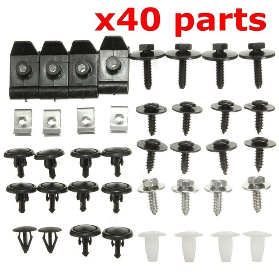 Car Engine Under Body Cover Clips Bumper Fender Mudguard Splash Shield Screw Kit