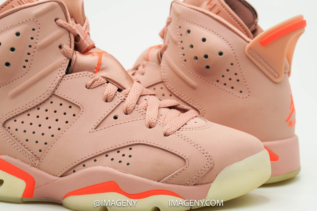 AIR JORDAN VI RETRO USED SZ WOMEN RUST PINK CRIMSON ALEALI
