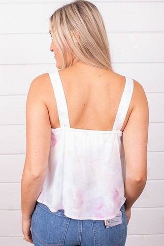 Z Supply Women's Top Aniston Blurred, Tie Die Pale Multi Color, Small, NWT (39) - Picture 2 of 7