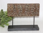 Antique Wooden Floral Carving Panel Plaque Original Old Hand Carved 15710