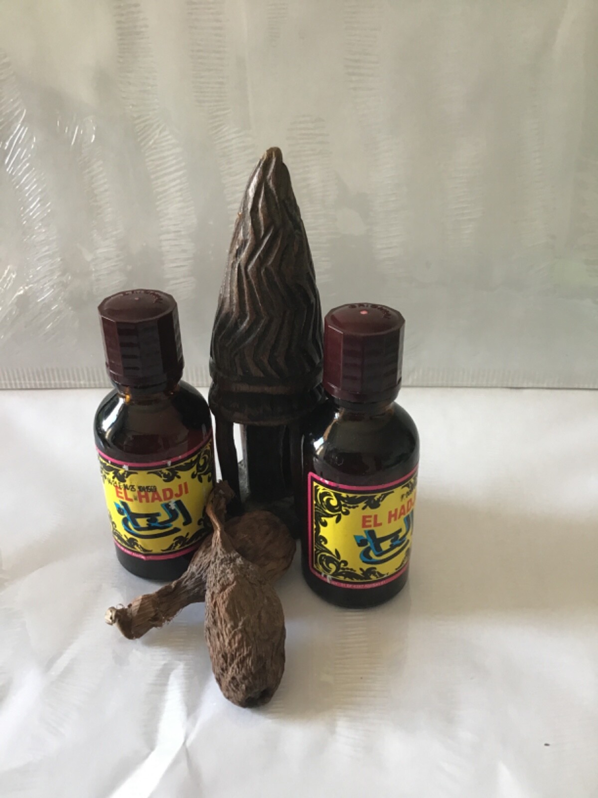 Parfums Alhadji lot de 2 flacons 100ml et 2 piments de Guinée spirituels authentiques