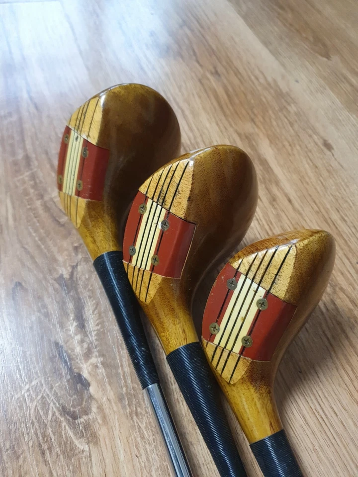 MacGregor Synchrolite Eye-o-matic M95 Oil Hardened Persimmon 1,3,5 Wood Set R - Image 4 of 4