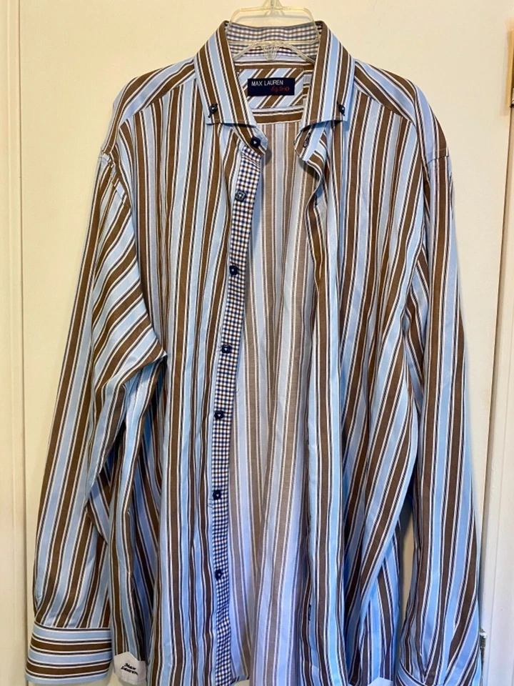 Max Lauren by Brio Camisa Abotonada XL, 17.5, 18 Foto 2 de 4