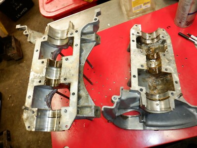 1975 H D 440 Snowmobile- motor 2E101731 parts: CRANKCASE HALVES w bearings