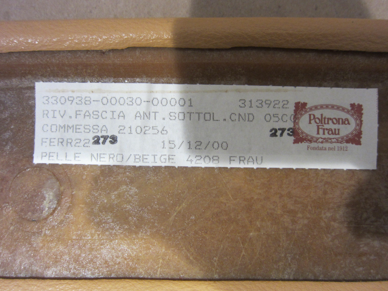 Ferrari 456 MGT/MGTA - Panel Lining - Beige - P/N 65557200