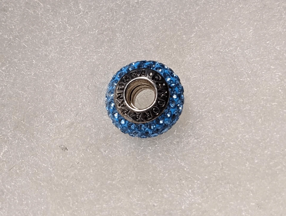 Nuevo abalorio Pandora de diamantes de imitación azul mediano - ¡¡HERMOSO!!! Foto 2 de 3