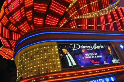Donny und Marie Osmond Neonschild Flamingo Hotel Las Vegas Amerika Foto