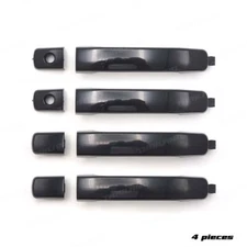 Fits Nissan Navara D40 2006 - '14 Black Set 4Dr 2Keyholes Outer Handle Hand