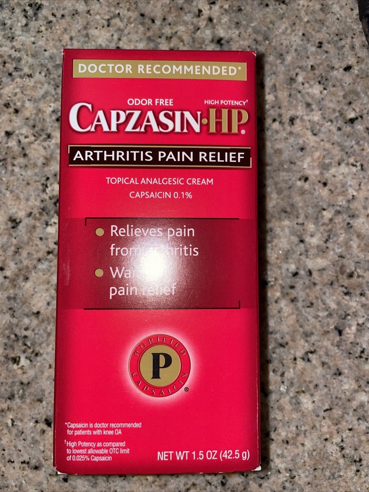 Capzasin High Potency Arthritis Pain Relief Cream 1.5 ounce Tube Flex