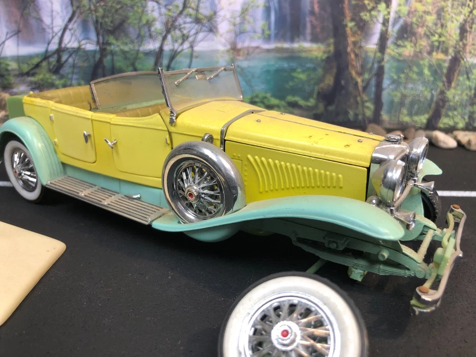 Imperfecto y Polvoriento Franklin Como Nuevo 1930 Duesenberg J Derham Tourster ~ Sin Caja 1:24 Foto 2 de 4