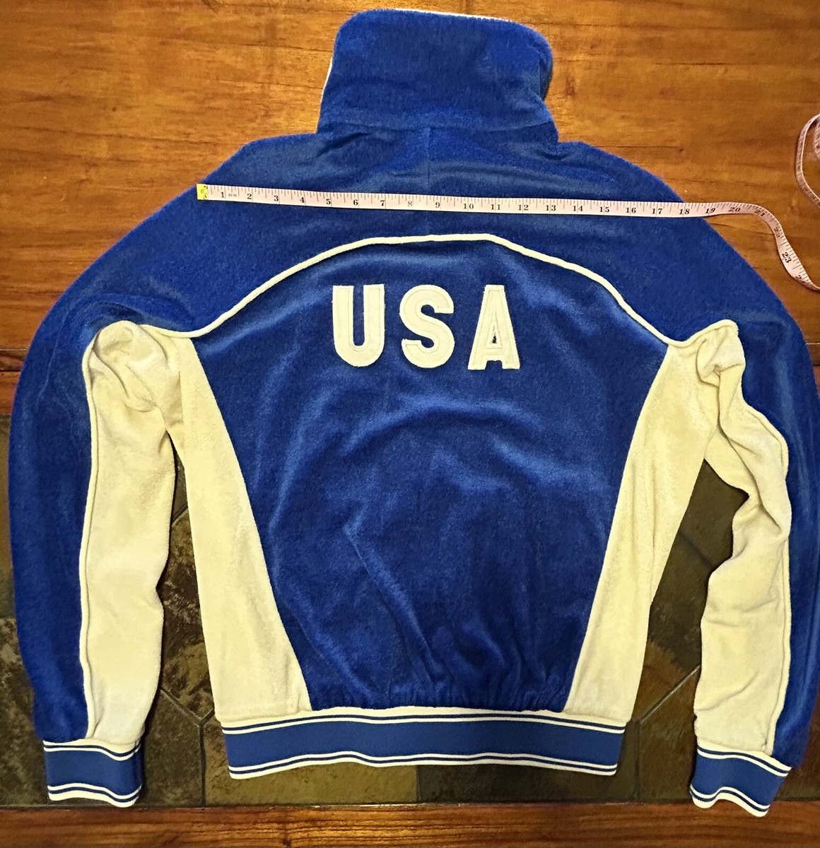 Vintage 1980s LEVIS USA Olympics Terry Cloth Velour Warm Up Vintage 1980s LEVIS USA Olympics Terry Cloth Velour Warm Up