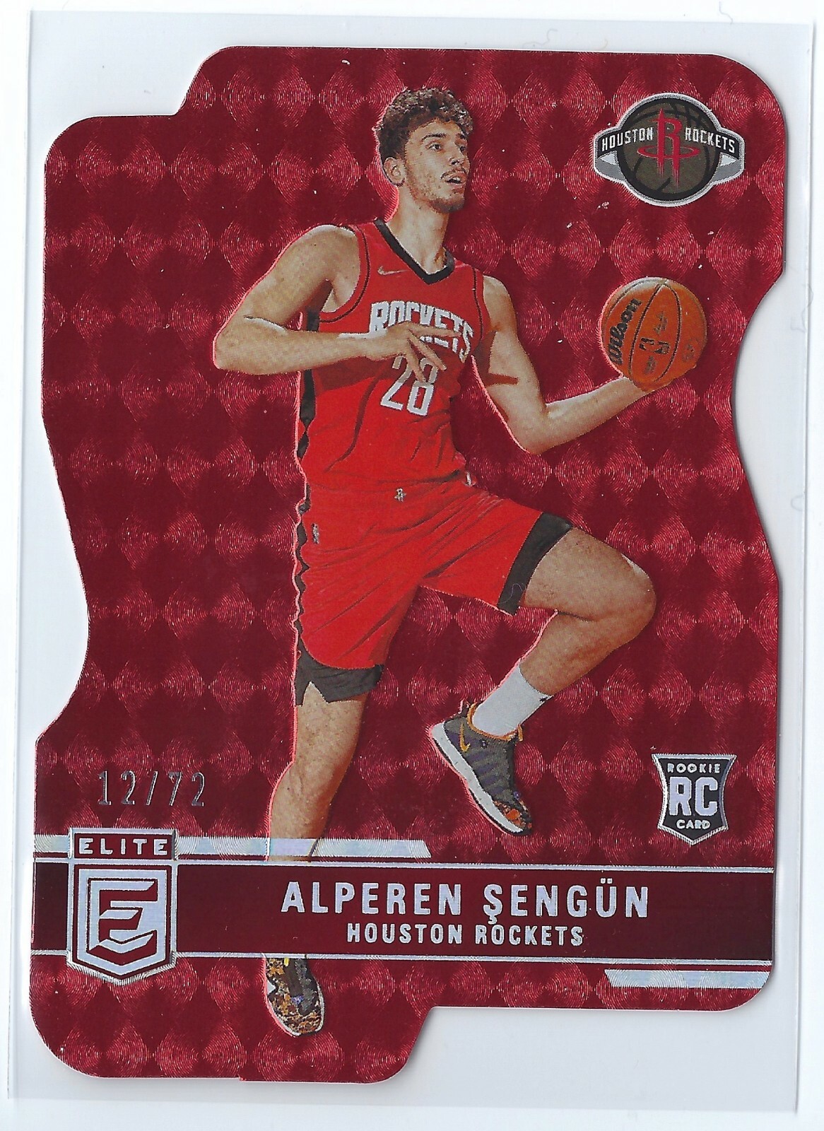 2021-22 Donruss Elite Alperen Sengun Red #'d 12/72 Rookie Aspirations Die Cut